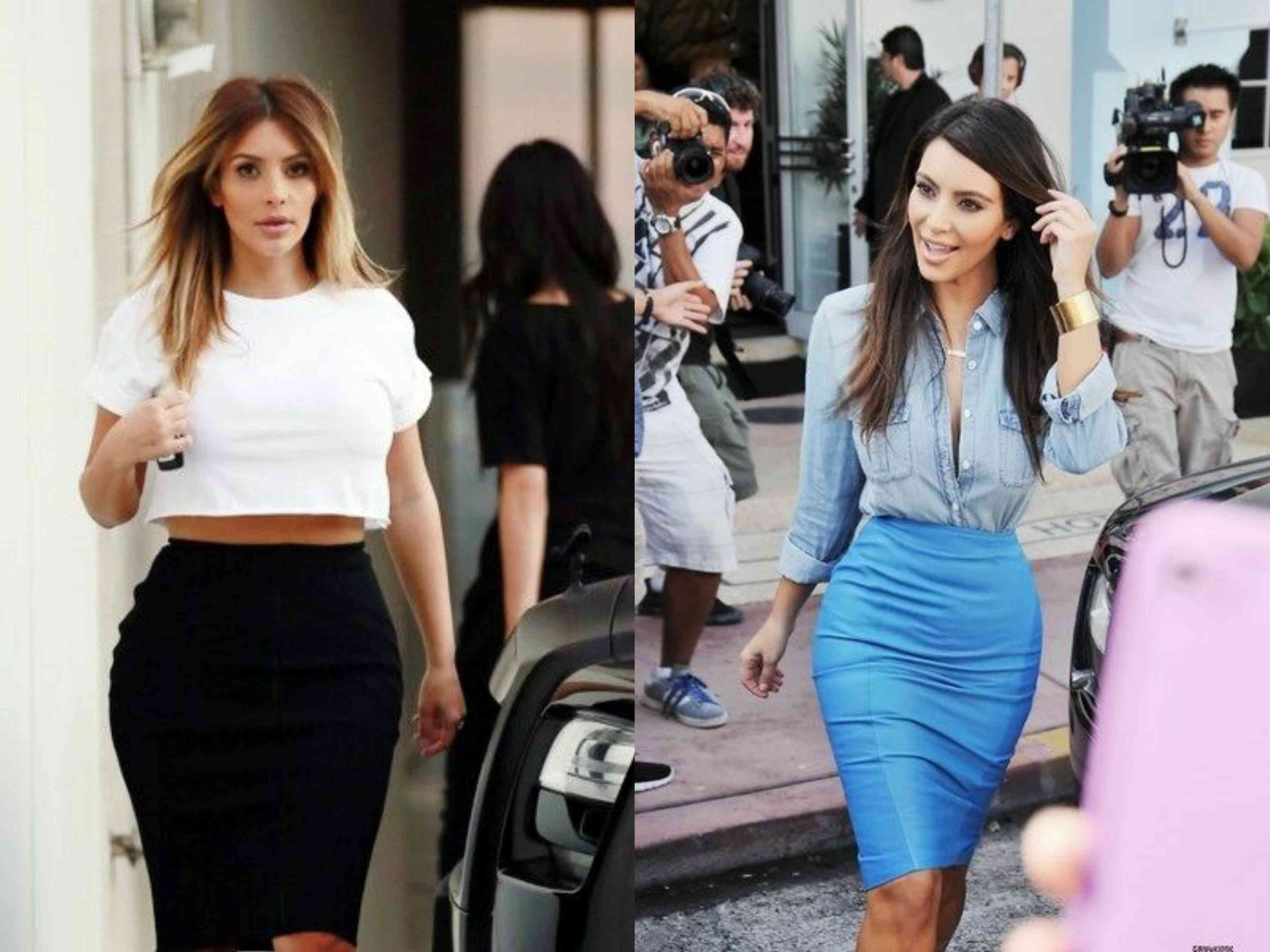 midi skirt kim kardashian