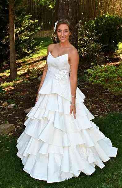 rochie de mireasa hartie igienica