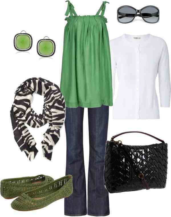 outfit casual verde