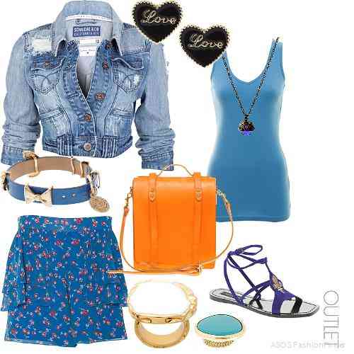 outfit bleu