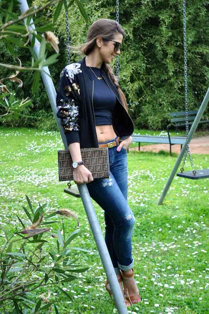 jacheta bomber si top crop