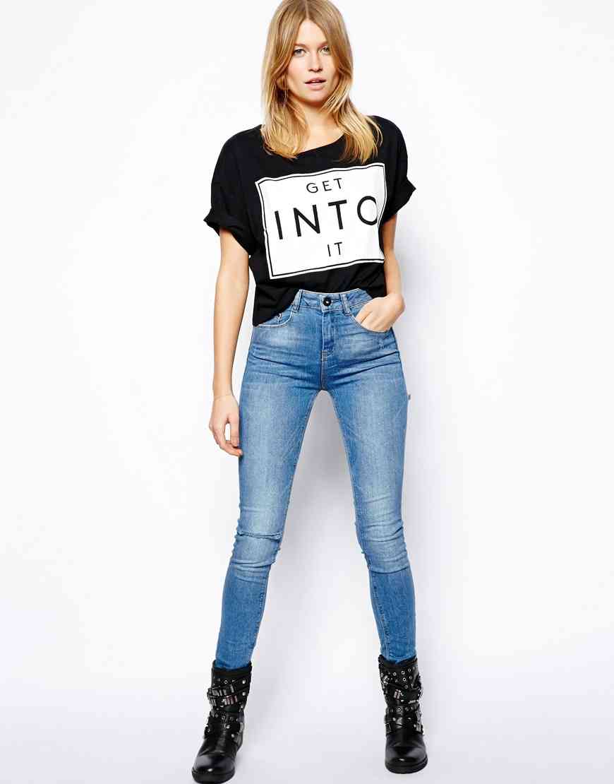 blugi cu talie inalta