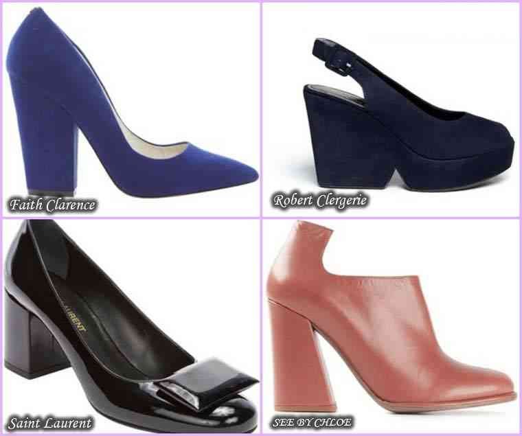 pantofi cu toc gros