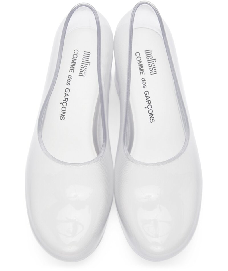 Pantofi sustenabili - Comme Des Garcons - Tocuri din PVC Transparent Melissa Edition